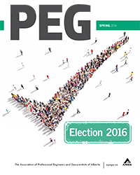 Cover for PEG Magazine: Spring 2016