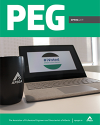 Cover for PEG Magazine: Spring 2019