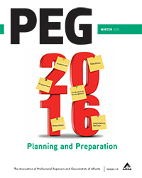 Cover for PEG Magazine: Winter 2015