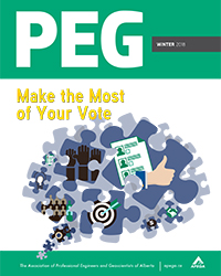 Cover for PEG Magazine: Winter 2018