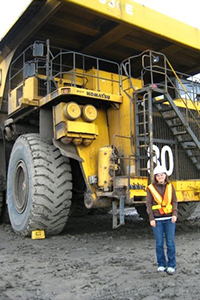 Nancy Manchak, P.Eng., at a jobsite.